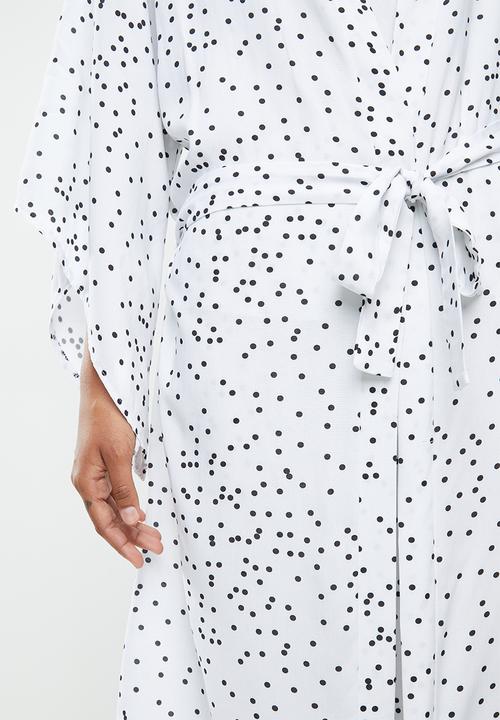 Superbalist - Midi robe - white & black