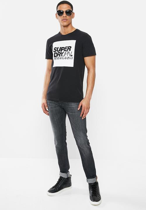 Superdry. - Jpn block tee-black