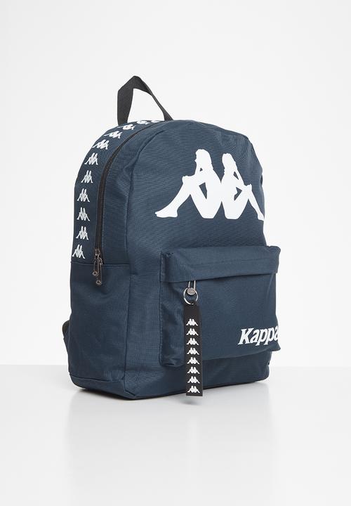 KAPPA - Backpack with  omini logo banda print key ring - navy