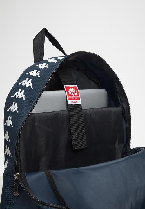 KAPPA - Backpack with  omini logo banda print key ring - navy