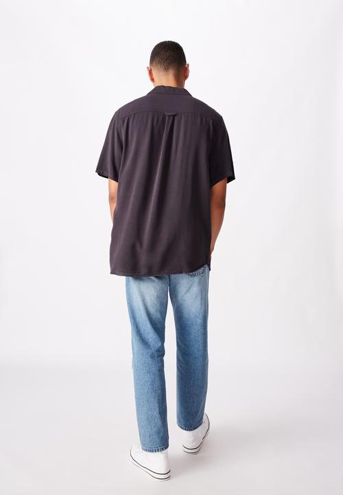 Cotton On - 91 short sleeve shirt - washed black