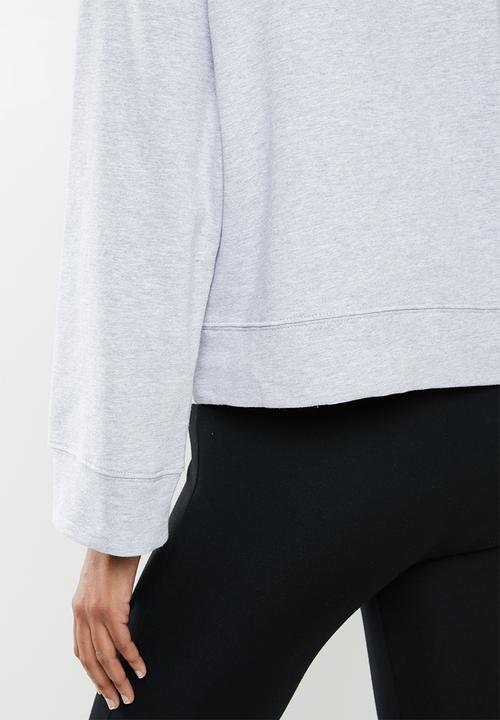 Missguided - High neck tie detail long sleeve sweat - grey