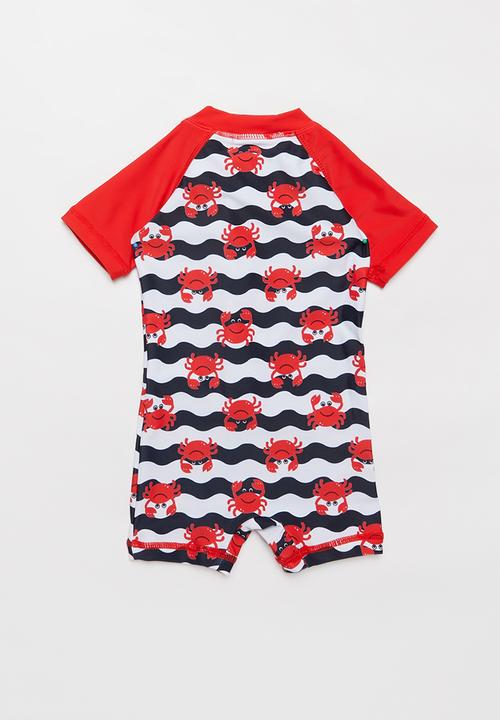 Pop Candy - Baby boys printed swimsuit - red