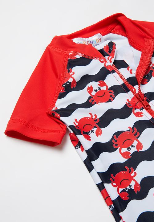 Pop Candy - Baby boys printed swimsuit - red