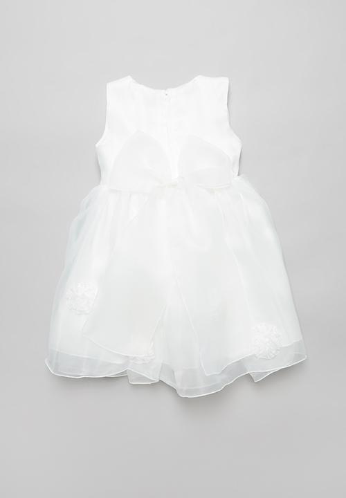 Pop Candy - Girls bow dress - white