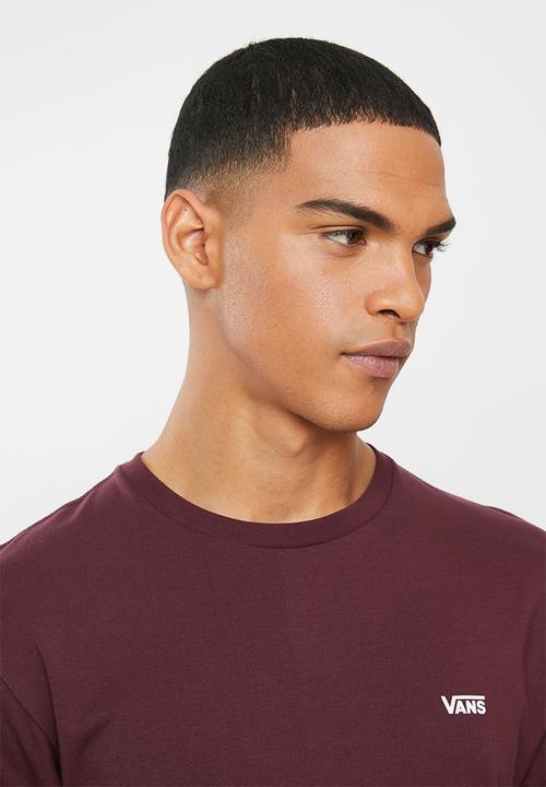 Vans - Left chest logo tee port royale - burgundy