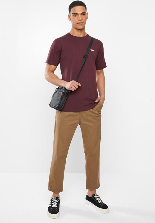 Vans - Left chest logo tee port royale - burgundy