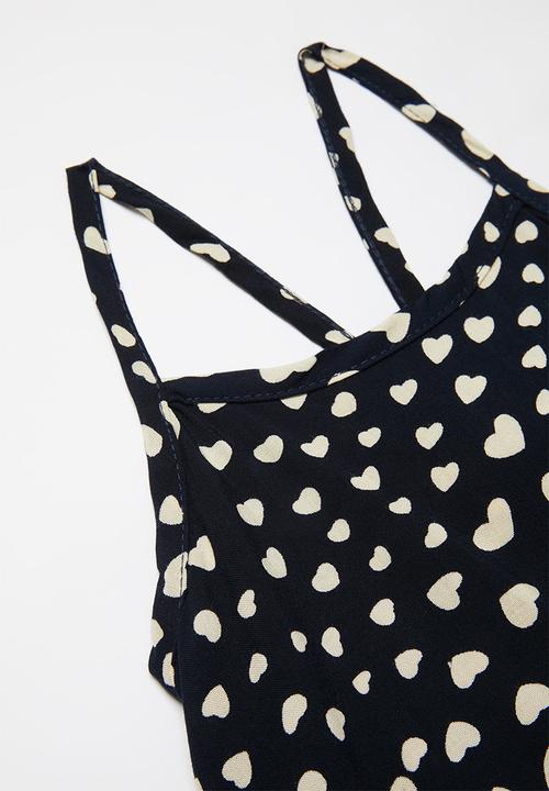 Pop Candy - Girls polka dot jumpsuit & headband set - black & white