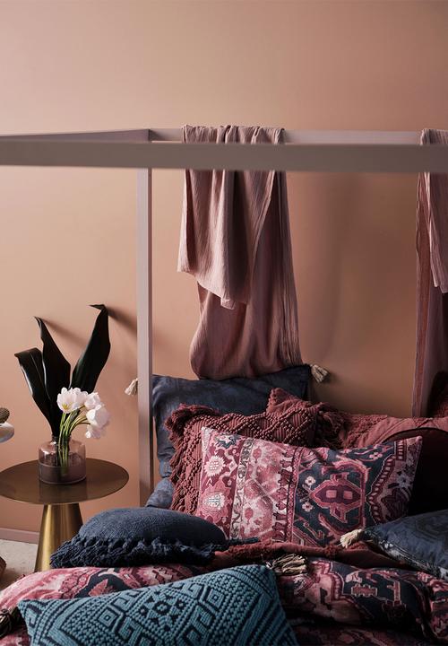 Linen House - Vashti duvet cover set - rhubarb