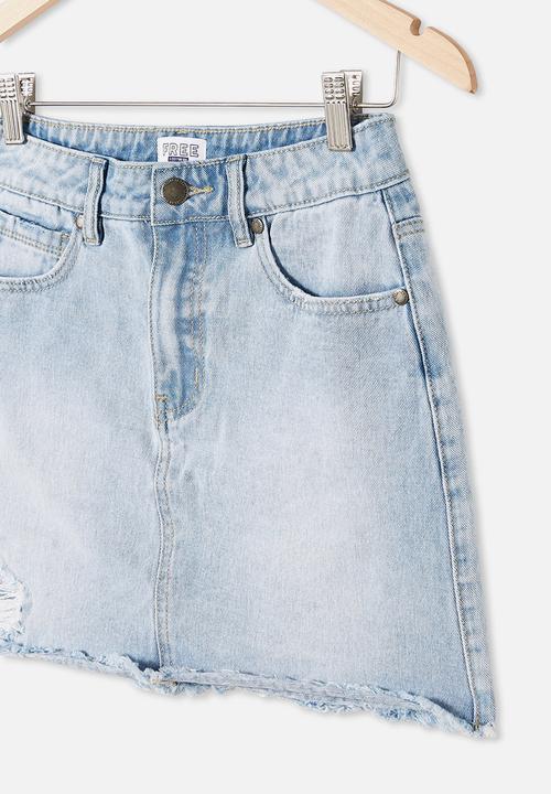 Free by Cotton On - Florence denim skirt - blue