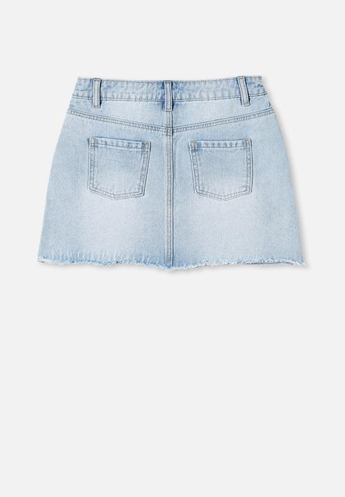Free by Cotton On - Florence denim skirt - blue