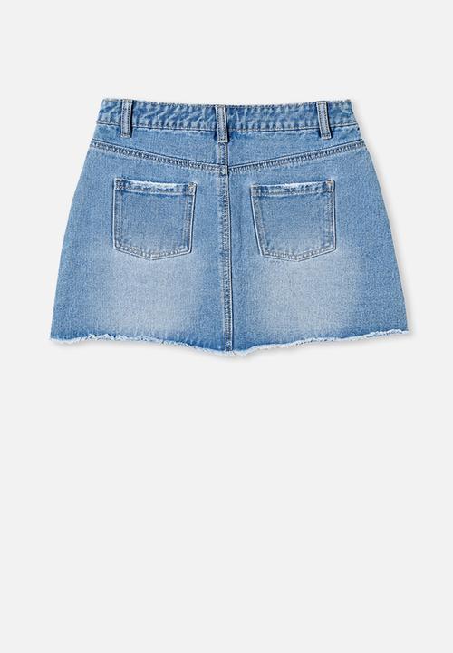 Free by Cotton On - Florence denim skirt - blue