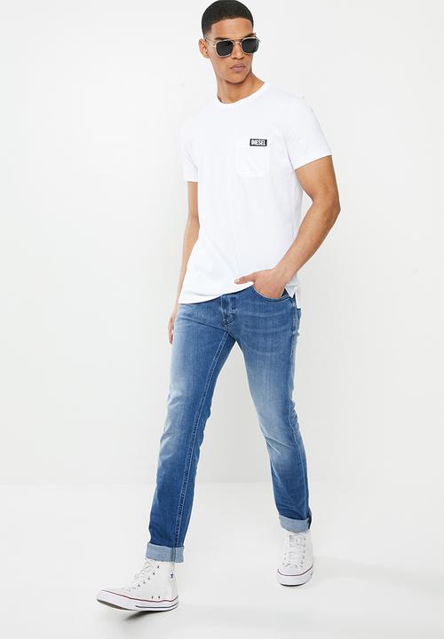 Diesel  - T-worky-slits T-shirt -white