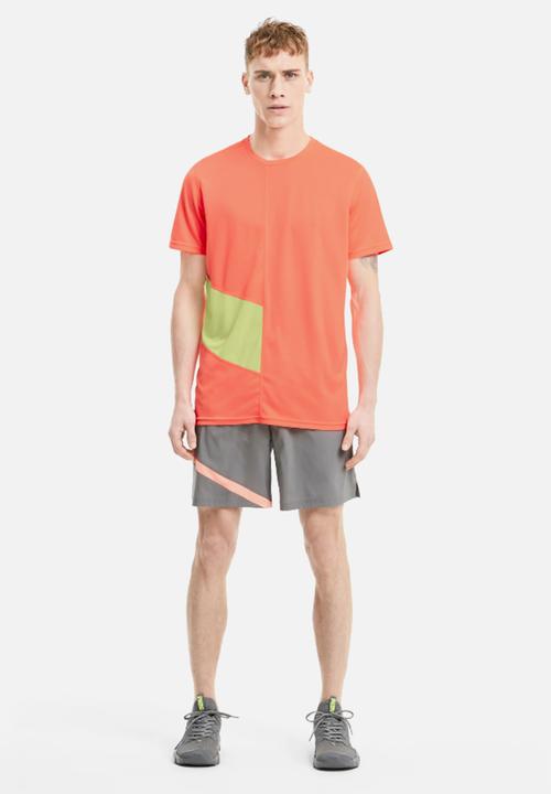 PUMA - Ignite ss tee - nrgy peach-fizzy yellow
