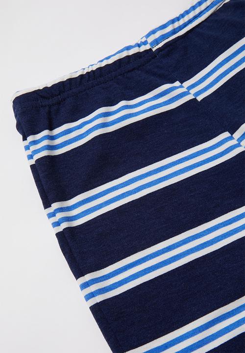 Pop Candy - Boys shorts & tee pj set - navy