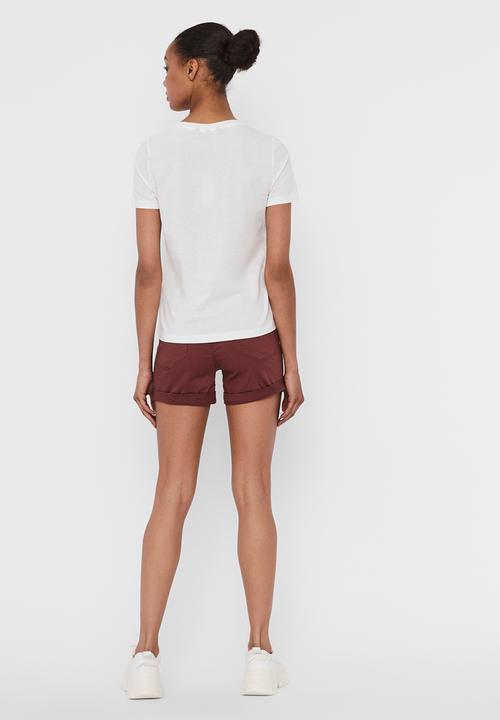 Vero Moda - Katherina Francis short sleeve T-shirt - snow white