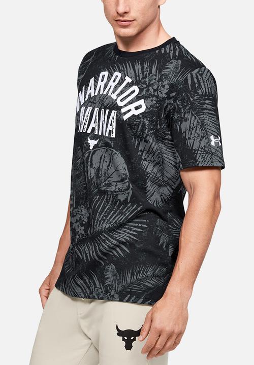 Under Armour - Project rock aloha camo short sleeve tee - black