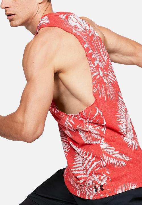 Under Armour - Project rock aloha camo tank - red