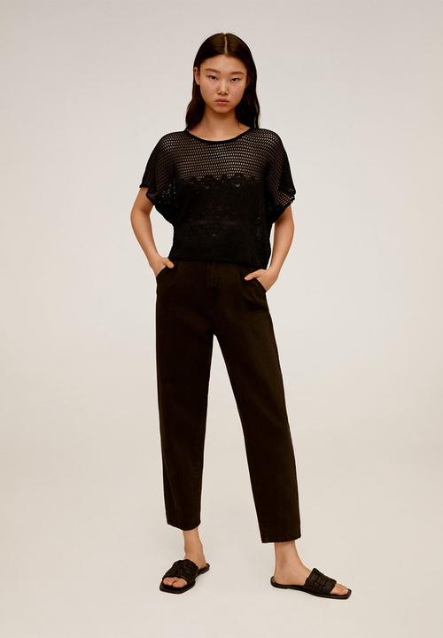 MANGO - T-shirt louise - black