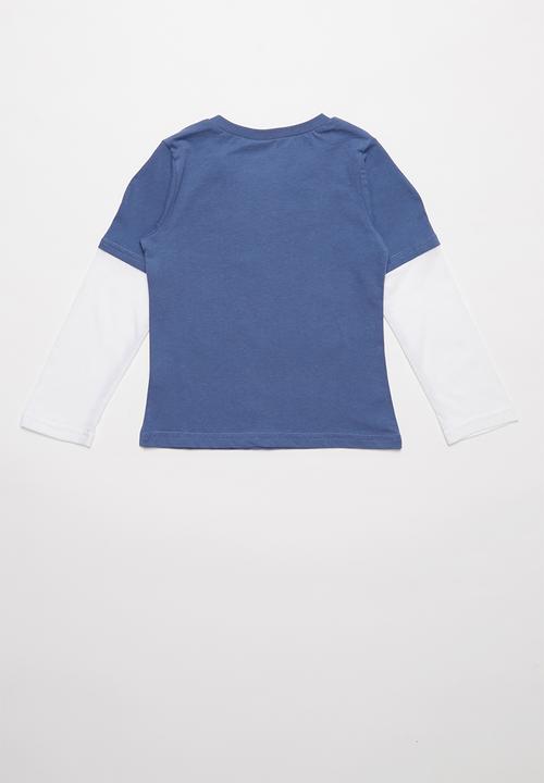 Pop Candy - Hero up! tee - blue & white