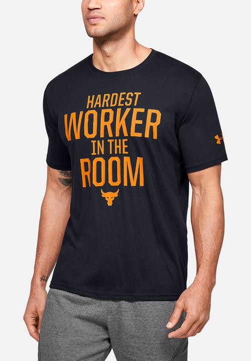 Under Armour - Project rock hwitr short sleeve tee - black
