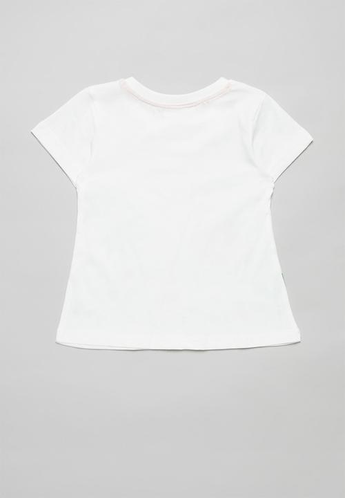 Pop Candy - Girls flamingo tee - white