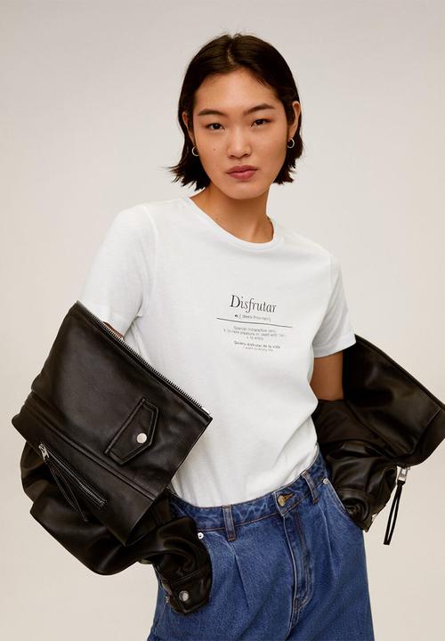 MANGO - T-shirt ilustra - white
