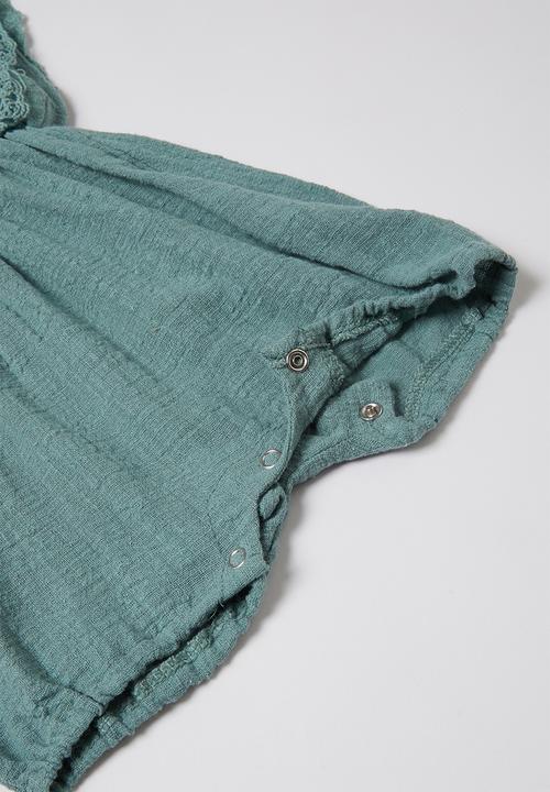 Pop Candy - Baby playsuit & headband set - sage