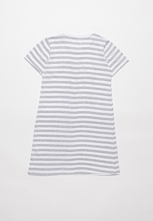 Rebel Republic - Night dress - grey & white