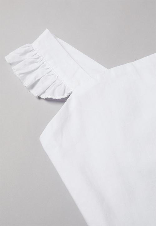 Pop Candy - Frill sleeve & pants set - white & pink