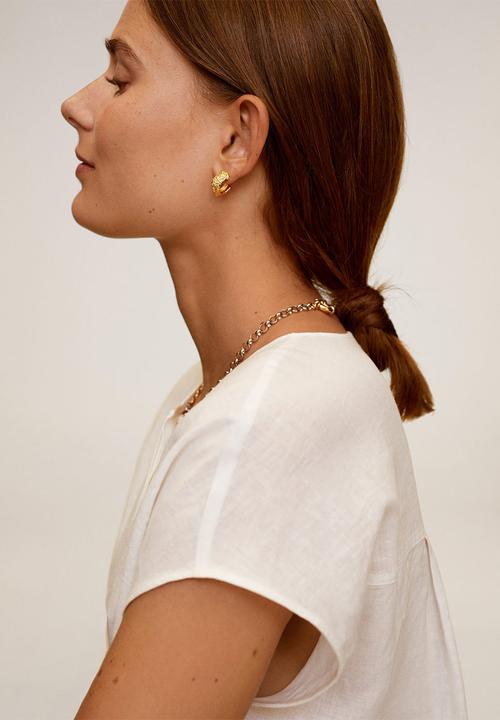 MANGO - Blouse freeman - cream 