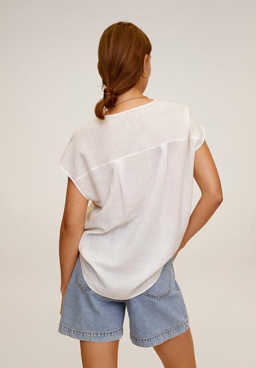 MANGO - Blouse freeman - cream 