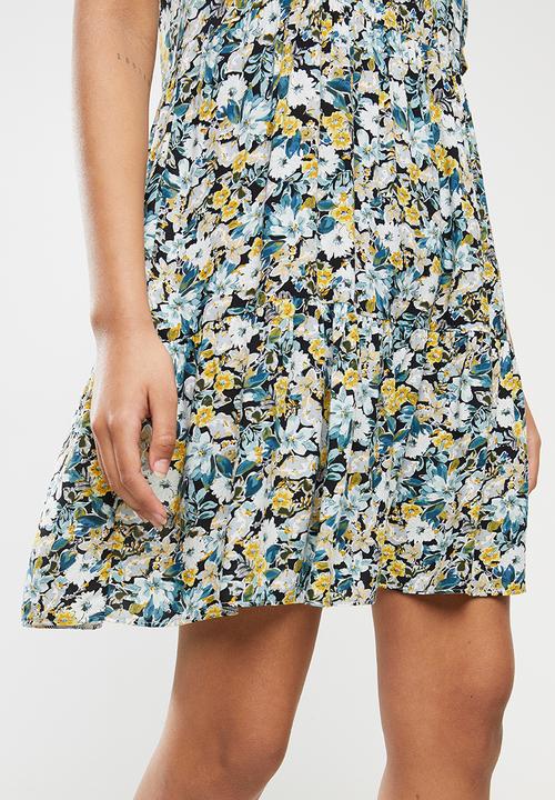 Blake - cotton poplin tiered mini dress