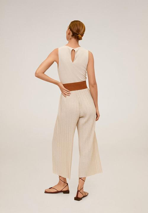 MANGO - Verdi jumpsuit- light beige