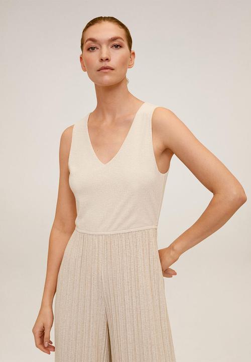 MANGO - Verdi jumpsuit- light beige
