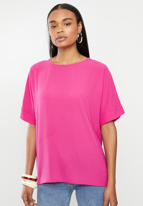 edit - Oversized wide sleeve shell - pink