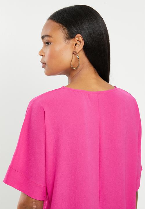 edit - Oversized wide sleeve shell - pink