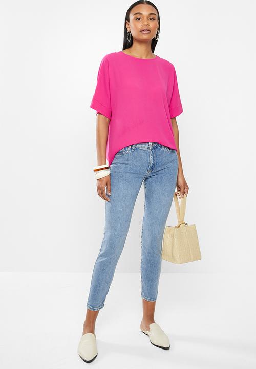 edit - Oversized wide sleeve shell - pink