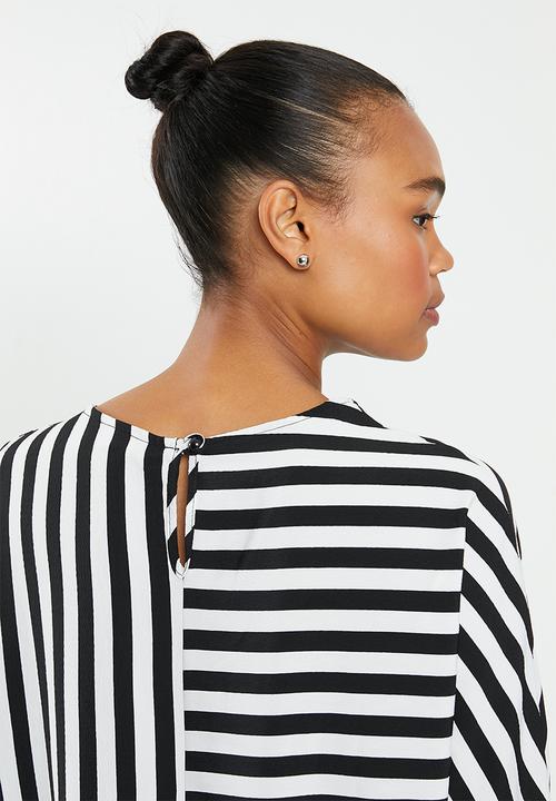 edit - Loose fit shell - black & white 