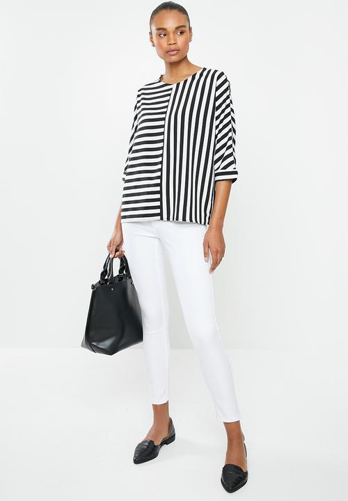 edit - Loose fit shell - black & white 