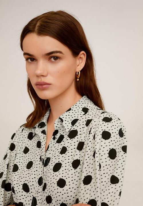 MANGO - Topis dress - black & white 