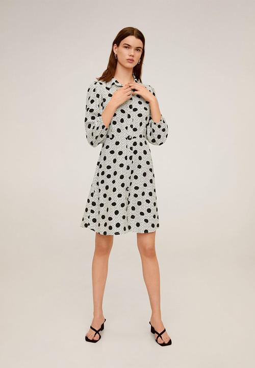MANGO - Topis dress - black & white 