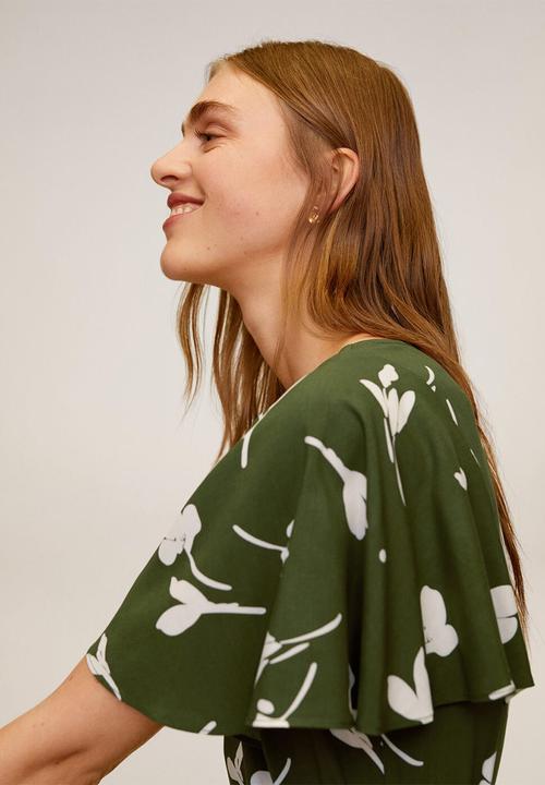 MANGO - Dress Clau - khaki