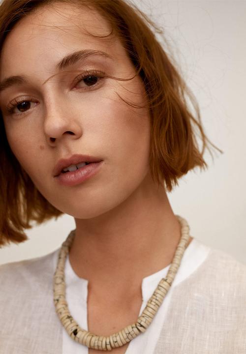 MANGO - Top satur - white 