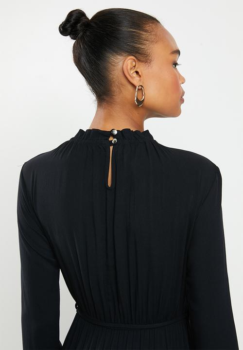 edit - Tiered maxi dress - black