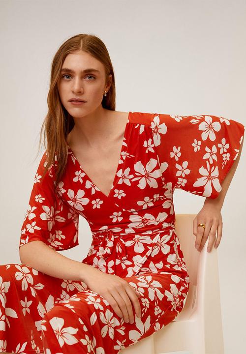 MANGO - Dotty dress - red & white 