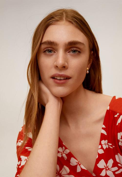 MANGO - Dotty dress - red & white 