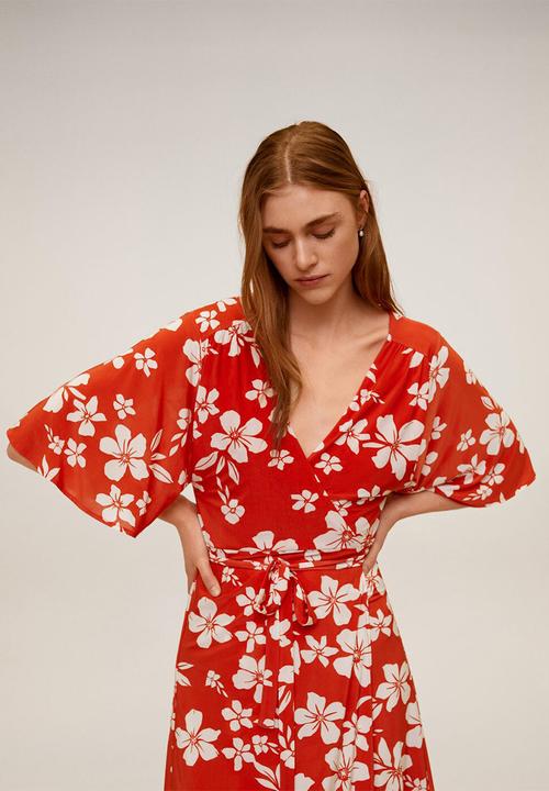 MANGO - Dotty dress - red & white 