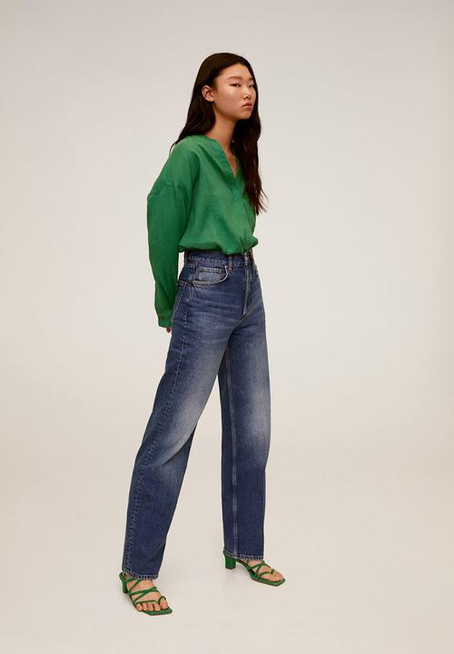 MANGO - Shirt liniki - green