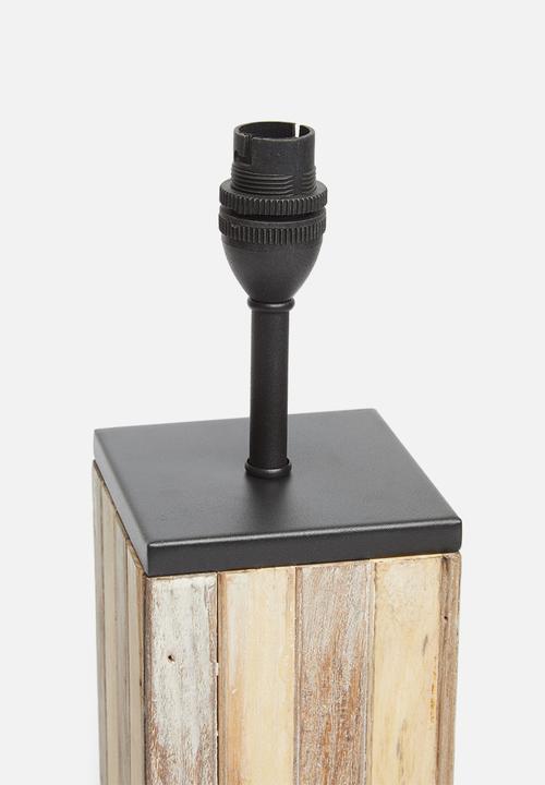 Sixth Floor - Wood panel lamp base - natural